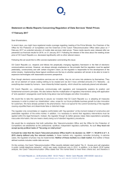 Statement on Media Reports Concerning Regulation of Data