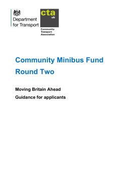 Community Minibus Fund Round Two