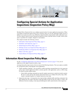 Configuring Special Actions for Application Inspections