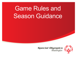 Game Rules and Season Guidance