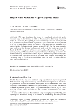 Impact of the Minimum Wage on Expected Profits