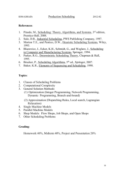 Let J=set of scheduled jobs