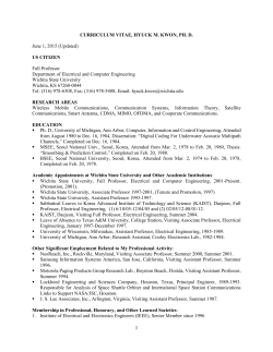 curriculum vitae, hyuck m. kwon, ph. d.