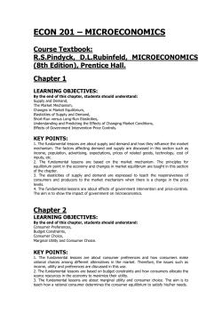 econ 201 &ndash; microeconomics