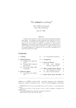 Semantic Package Documentation
