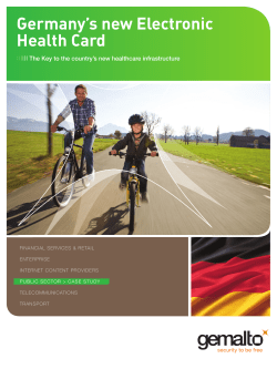 Germany`s new Electronic Health Card