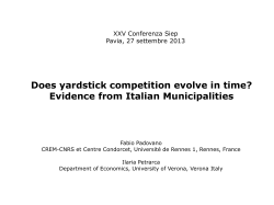 Does yardstick competition evolve in time