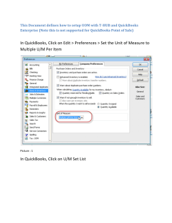 In QuickBooks, Click on Edit > Preferences > Set the Unit