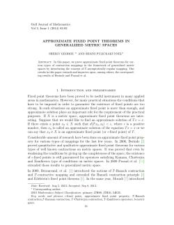 APPROXIMATE FIXED POINT THEOREMS IN GENERALIZED