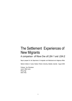 A comparison of Wave One of LSIA 1 and LSIA 2
