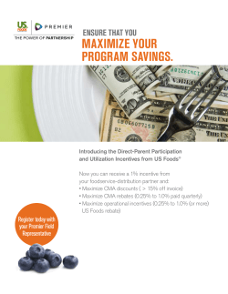 MAXIMIZE YOUR PROGRAM SAVINGS.