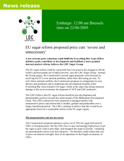 EU sugar reform proposed price cuts `severe and unnecessary`