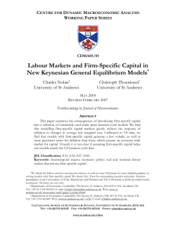 Labour Markets and Firm-Specific Capital in New Keynesian