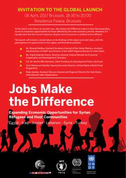 Jobs Make the Difference - Regional Bureau for Arab States