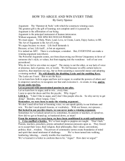 how to argue and win every time