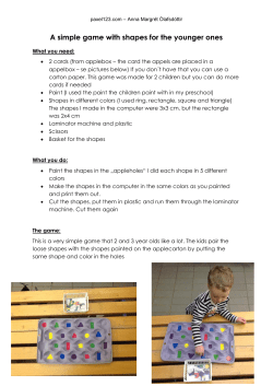 A simple game with shapes for the younger ones
