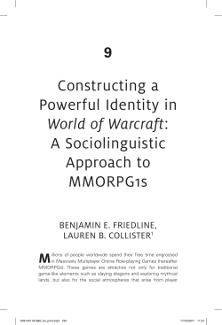 Constructing a Powerful Identity in World of Warcraft