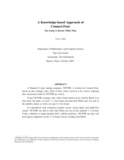 A Knowledge-based Approach of Connect-Four