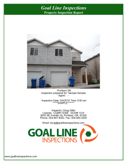 Goal Line Inspections Property Inspection Report