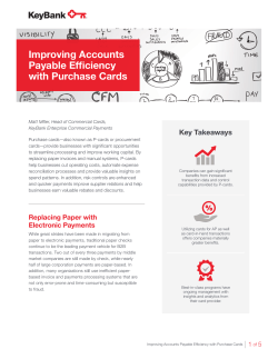 Improving Accounts Payable Efficiency with Purchase Cards