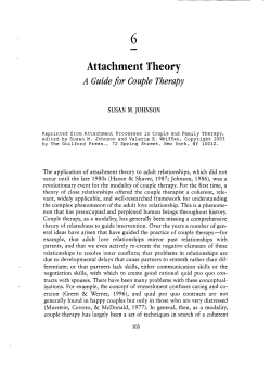 Attachment Theory - Chicago Center for Emotionally Focused Therapy