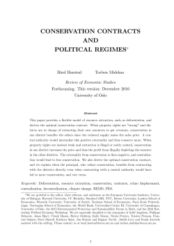 Conservation Contracts and Political Regimes