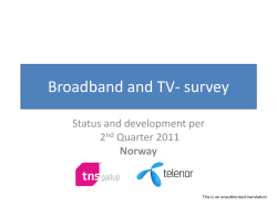 Telenor Norway TNS survey Q2 2011
