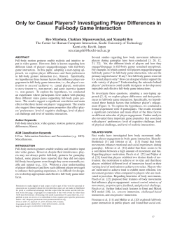 Investigating Player Differences in Full