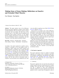 Making Sense of Sense-Making: Reflections on