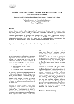 Designing Educational Computer Games to assist Autism Children