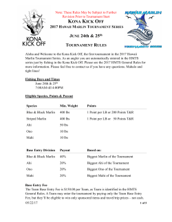 2017 KKO Rules - Kona Tournaments