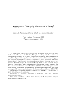 Aggregative Oligopoly Games with Entry