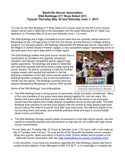 Starkville Soccer Association SSA Bulldogs U17 Boys Select (D1)