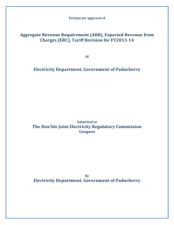 Aggregate Revenue Requirement (ARR), Expected Revenue from