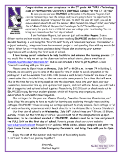 Dear Parents and Students