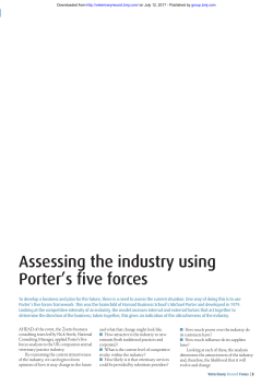 Assessing the industry using Porter`s five forces