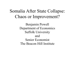 Somalia`s State Collapse: Chaos or Improvement