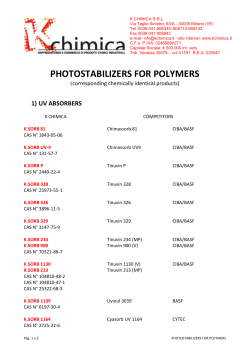 photostabilizers for polymers