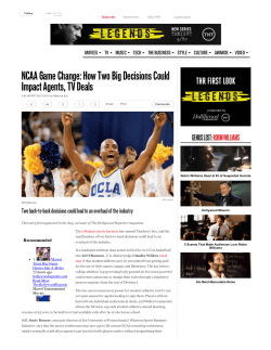 NCAA Game Change: How Tw...Impact Agents, TV