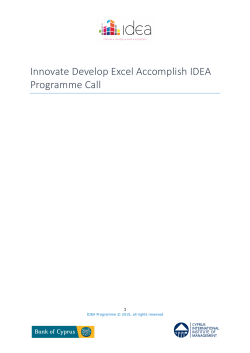 Innovate Develop Excel Accomplish IDEA Programme
