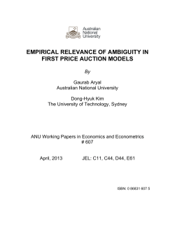 empirical relevance of ambiguity in first price auction models