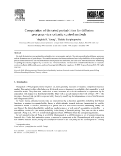 Computation of distorted probabilities for diffusion