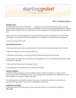 PART 1: Something Happened