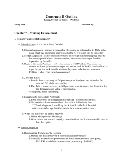 Contracts II Outline