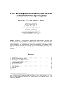 Galois theory of parameterized differential equations and linear