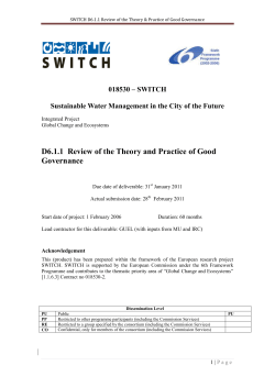 Review of the Theory and Practice of Good Governance