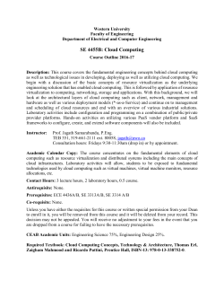 SE 4455B: Cloud Computing