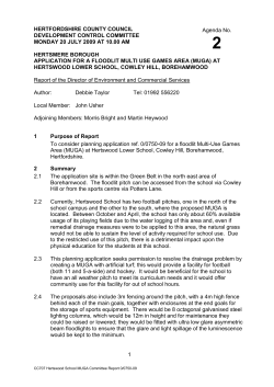 Agenda No - Hertfordshire County Council