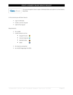 create a remedy online service request