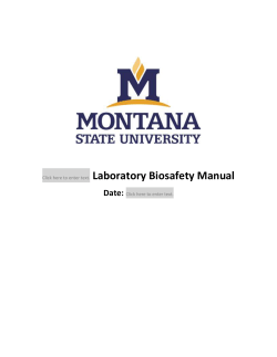Lab Specific Biosafety Manual